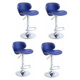 Beige Saddle Leather Adjustable Metal Swivel Bar Stool Image - 47
