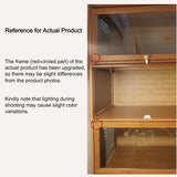 Classic Vertical Cabinet Closed Back Bookcase Brown Image - 53