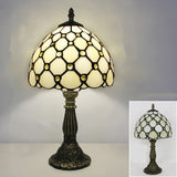 Elegant Tiffany Dome Stained Glass Decor Table Lamp Image - 12