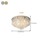 Living Room Gorgeous Crystal Flush Mount Ceiling Light #size
