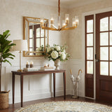 Modern 8-Light Clear Crystal Glass Gold Brass Branch Chandelier Image - 11