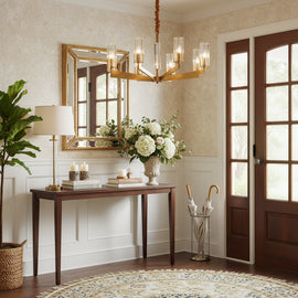 Modern 8-Light Clear Crystal Glass Gold Brass Branch Chandelier Image - 11