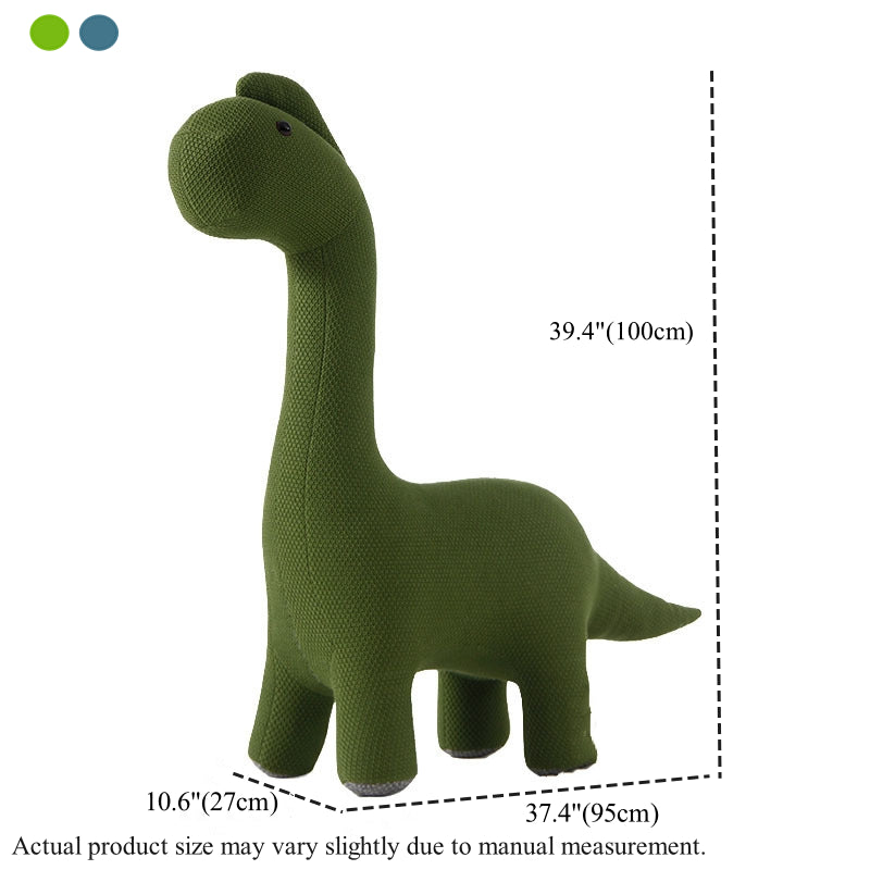 Modern Green Dinosaur-Shaped Knitted Kids Chair