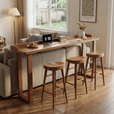 Modern Wooden Bar Table for Home & Office Image - 16