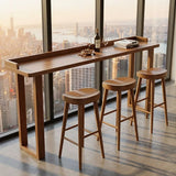 Modern Wooden Bar Table for Home & Office Image - 18