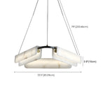 Postmodern Circular Alabaster Living Room Chandelier Image - 15