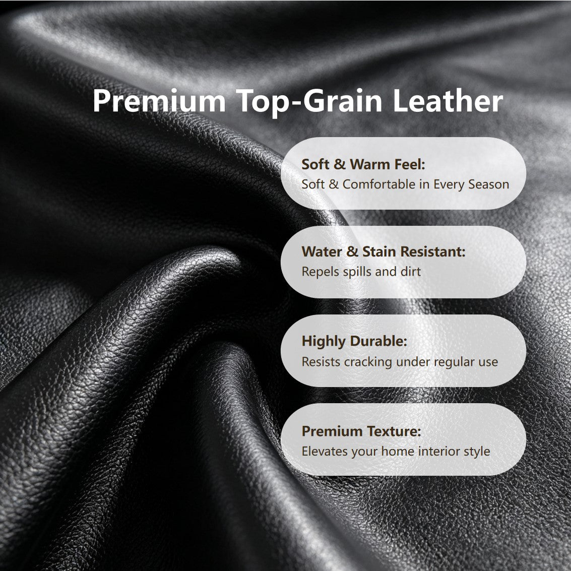 Top-Grain Leather Power Reclining Sofa with Sliding Chaise
