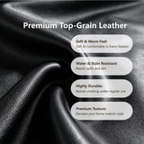 Top-Grain Leather Power Reclining Sofa with Sliding Chaise