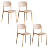 Stackable Armless Dining Side Chair with Open Low Back Image - 13