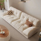 Abrasive Cloth Tufted Back Concealed Support Sofa Image - 1