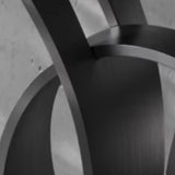 Abstract Base Metal Stone Gray Standard Console Table Image - 7