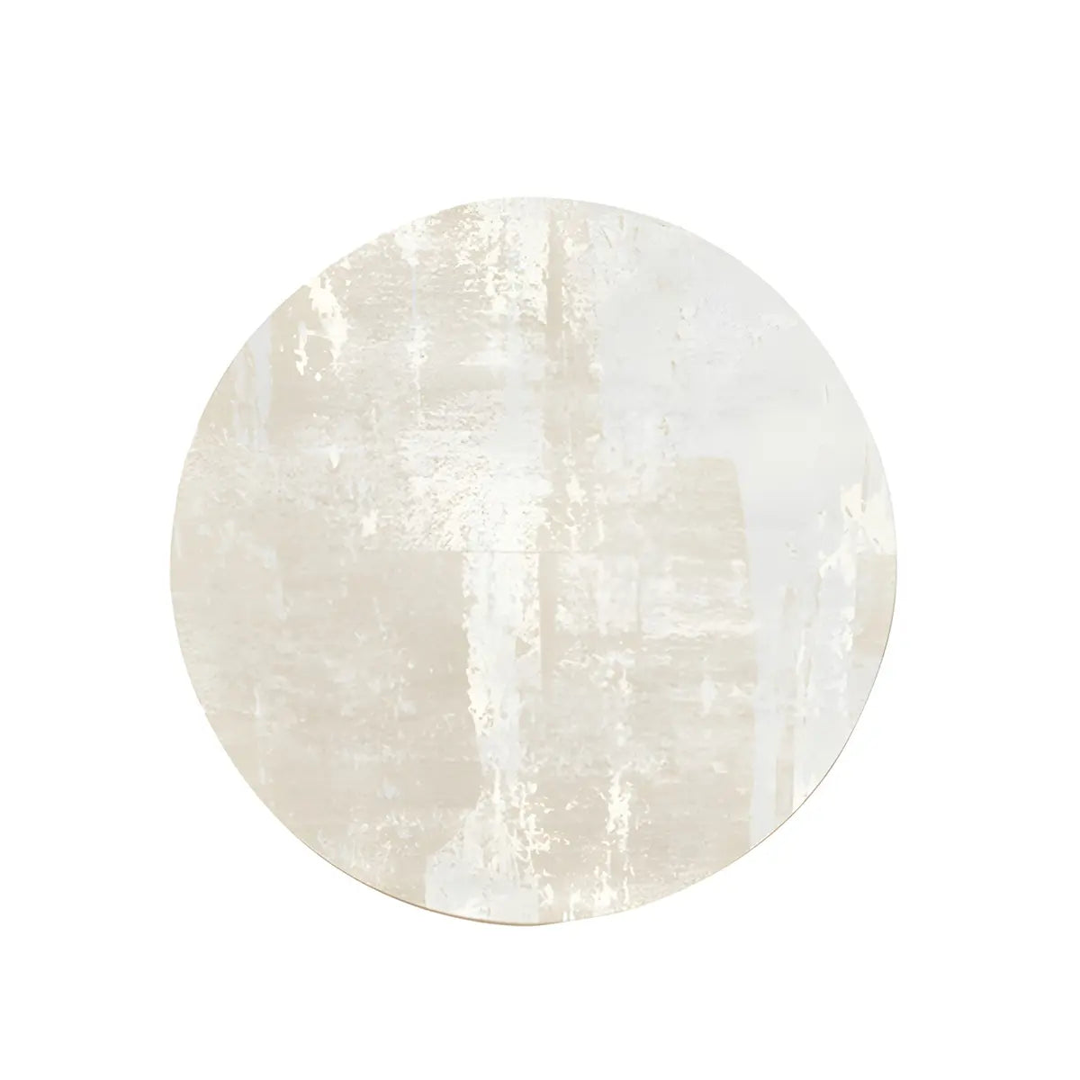 Abstract Modern Round Polyester Apricot Area Rug Image - 10