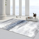 Abstract Unique Rectangle Polyester Beige Area Rug Image - 11