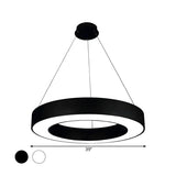 Acrylic Circular Ring LED Pendant Light for Office Image - 10