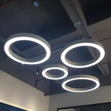 Acrylic Circular Ring LED Pendant Light for Office Image - 5
