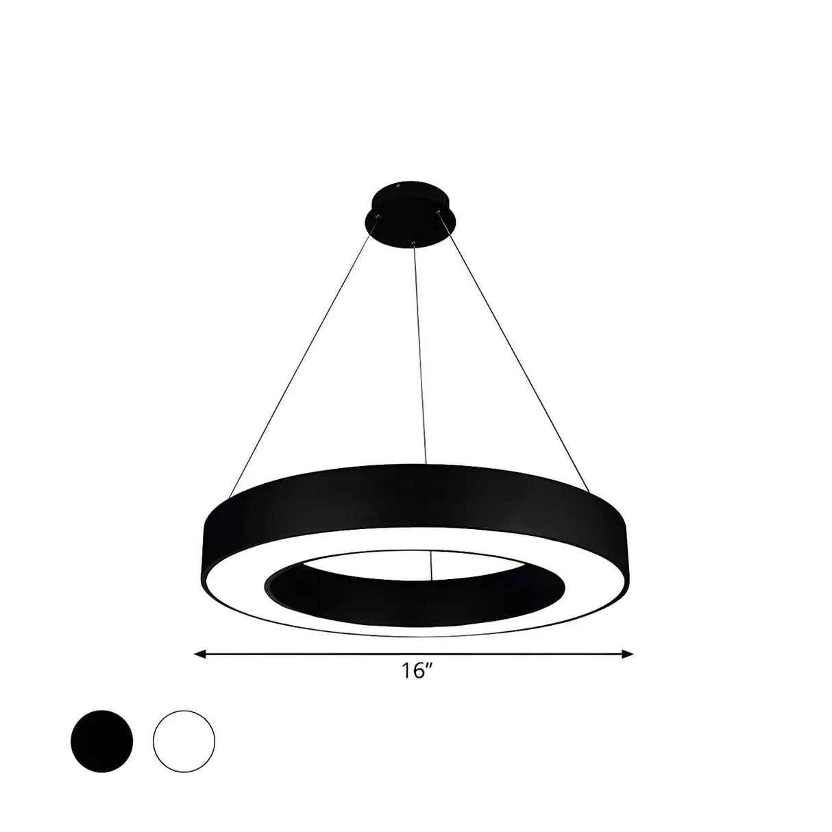 Acrylic Circular Ring LED Pendant Light for Office 