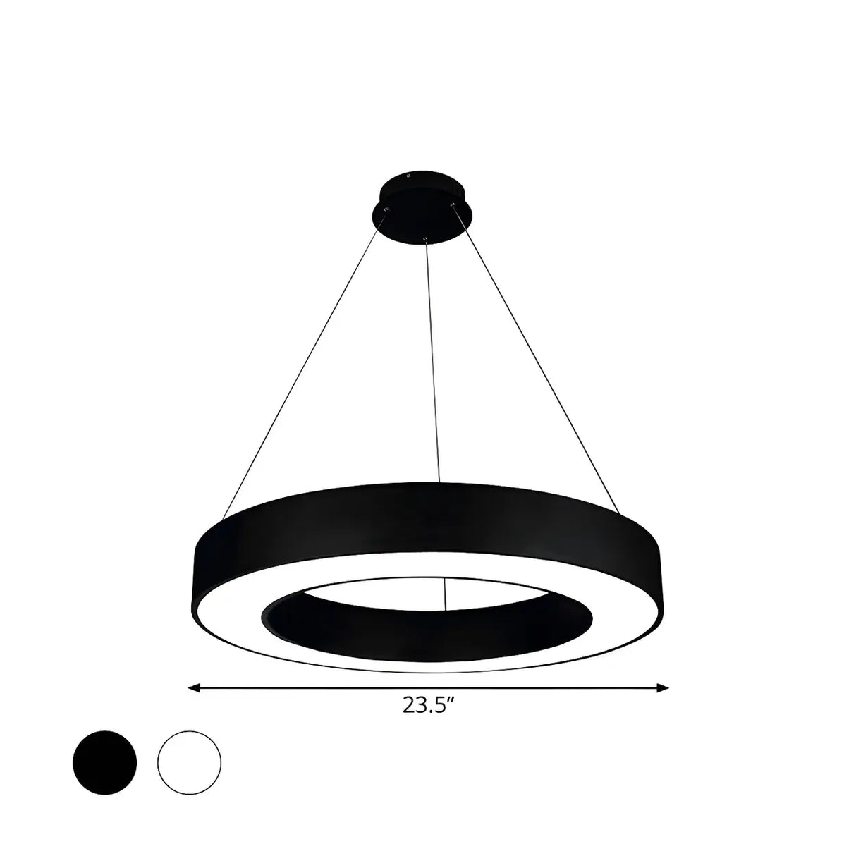 Acrylic Circular Ring LED Pendant Light for Office Image - 8