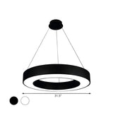 Acrylic Circular Ring LED Pendant Light for Office Image - 9