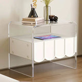 Acrylic Drawer Storage Kids Nightstand with Legs Image - 5