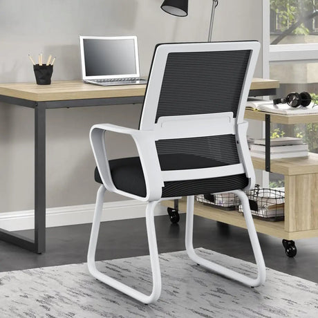 Acrylic Frame Ergonomic Mesh Black High-Back Office Chair Image - 1