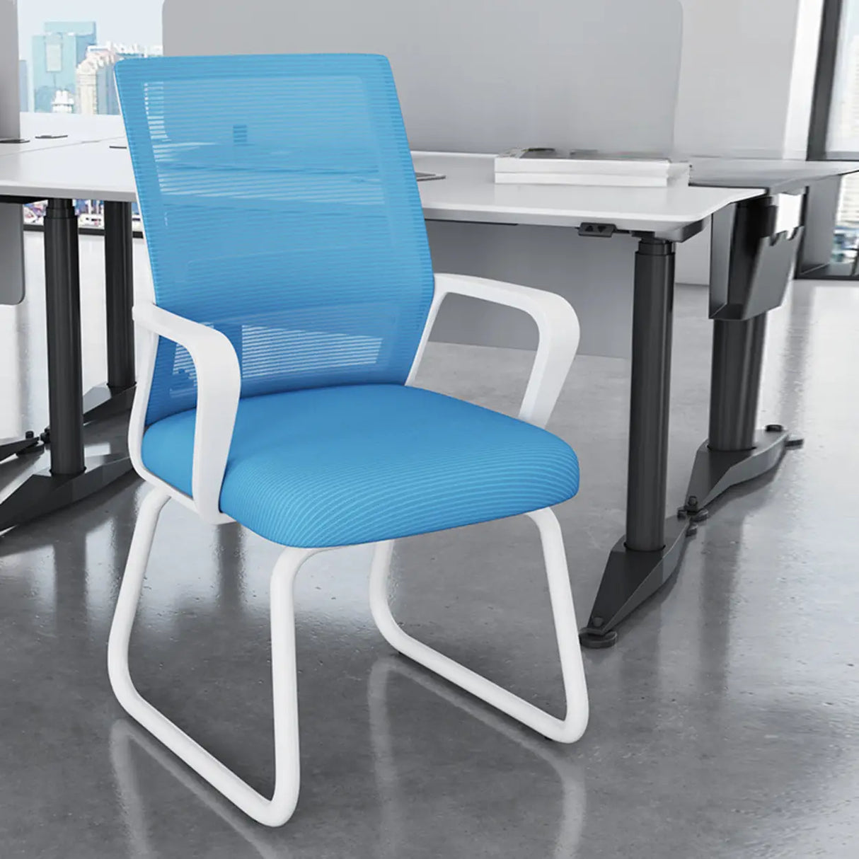 Acrylic Frame Ergonomic Mesh Black High-Back Office Chair Image - 10