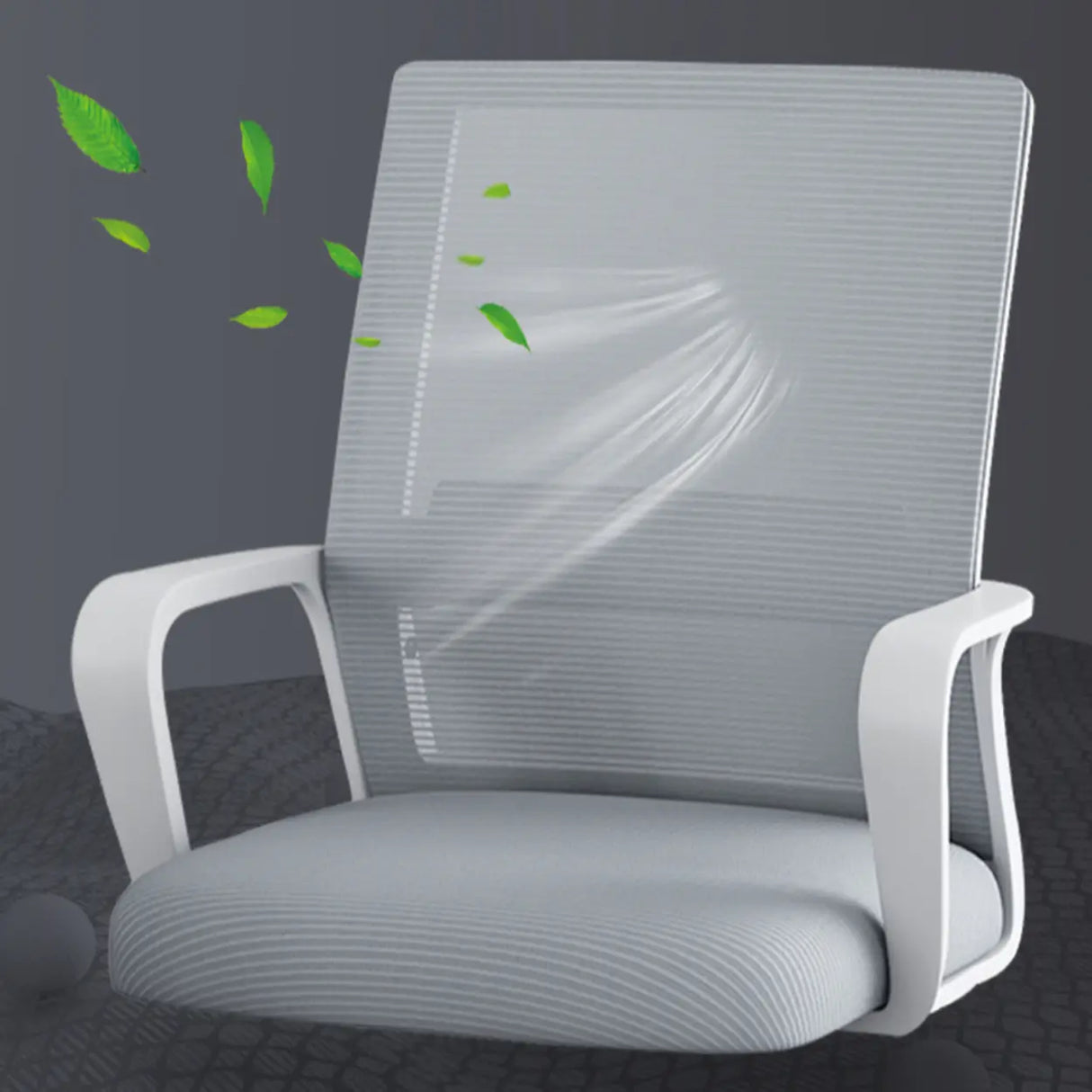 Acrylic Frame Ergonomic Mesh Black High-Back Office Chair Image - 12