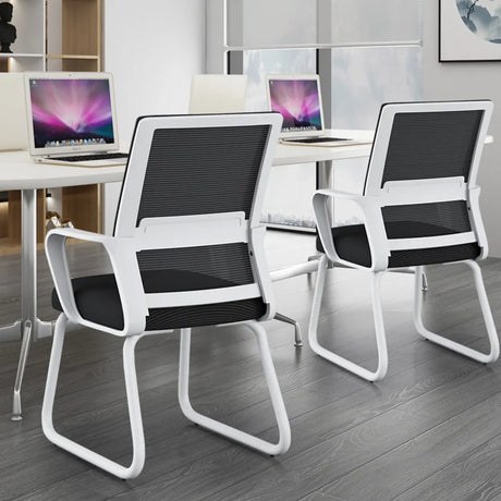 Acrylic Frame Ergonomic Mesh Black High-Back Office Chair Image - 2