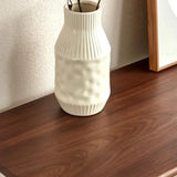 Acrylic Half-circle Pedestal Walnut Wood Console Table Image - 9