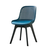 Acrylic Slat Low Back Side Chair Armless Dining Chair Image - 9