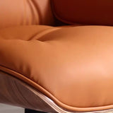 Adjustable Aluminum Frame Leather Office Chair with Headrest Image - 10