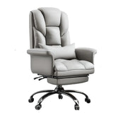 Adjustable Angle and Height Ergonomic Leather Office Chair Image - 13