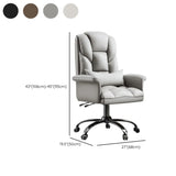 Adjustable Angle and Height Ergonomic Leather Office Chair Image - 15