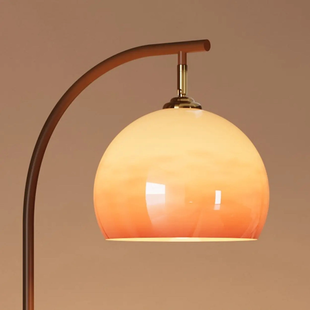 Adjustable Arc Floor Lamp with Three-Tier Storage Shelf Image - 6