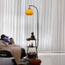 Adjustable Arc Floor Lamp with Three-Tier Storage Shelf Image - 7