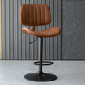Adjustable Armless Bucket Leather Swivel Bar Stool Image - 21