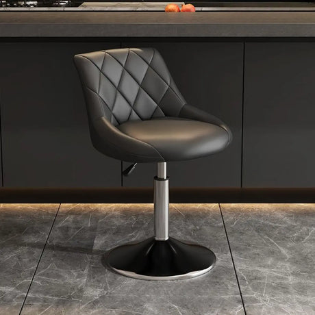Adjustable Swivel Bar Stool with Padded Seat Image - 2