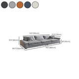 Adjustable Armrest Height Abrasive Cloth 6 Seats Sofa #size