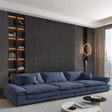 Adjustable Armrest Height Abrasive Cloth 6 Seats Sofa Image - 4