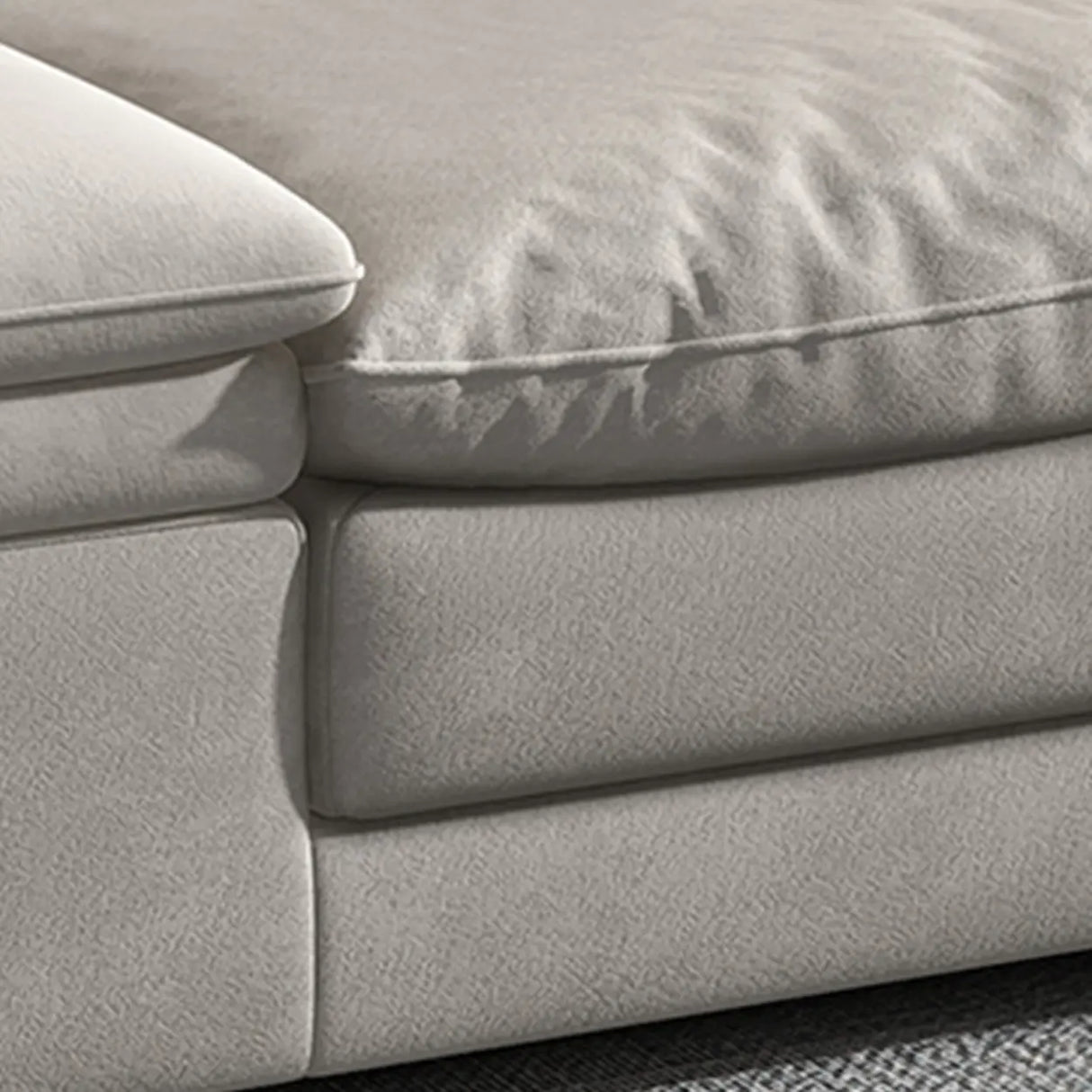 Adjustable Armrest Height Abrasive Cloth 6 Seats Sofa Image - 8