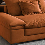 Adjustable Armrest Height Abrasive Cloth 6 Seats Sofa Image - 9
