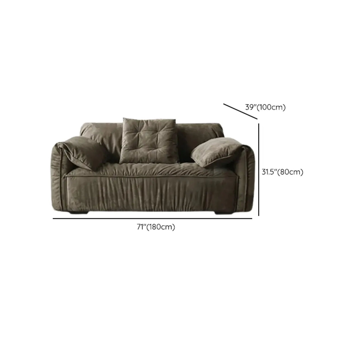 Adjustable Armrest Height Abrasive Cloth Pillow Sofa Image - 15