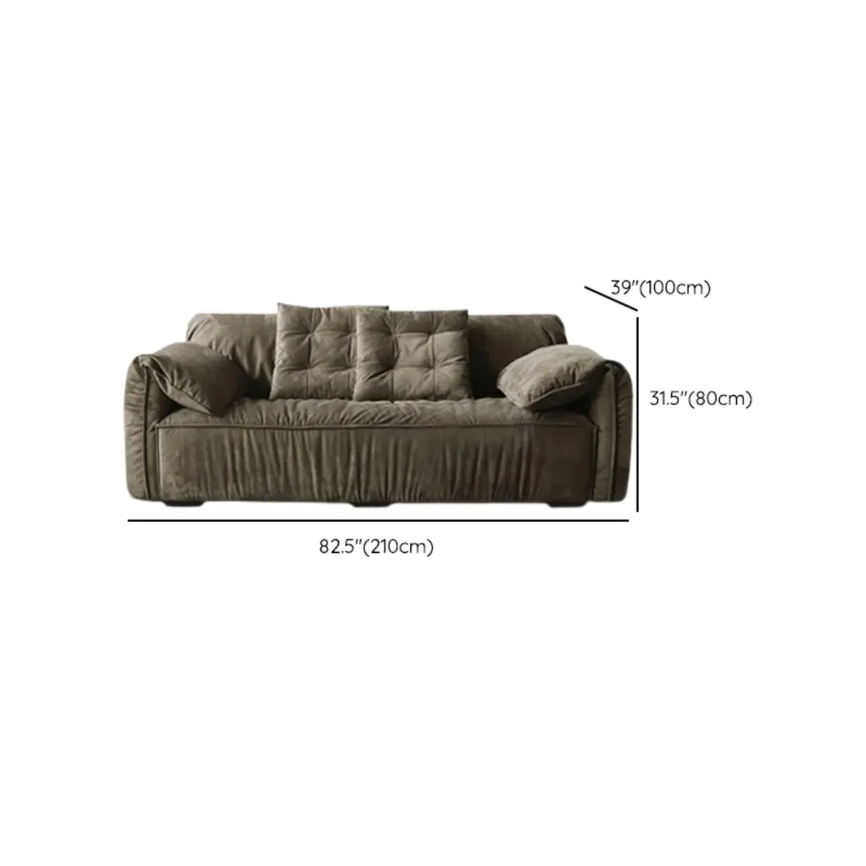 Adjustable Armrest Height Abrasive Cloth Pillow Sofa Image - 16