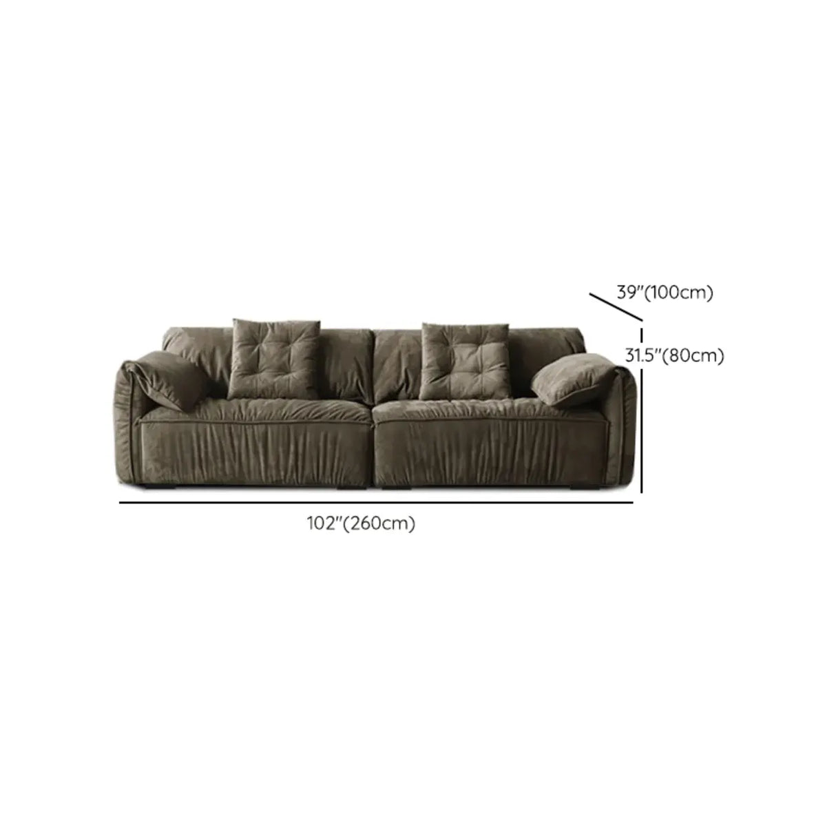 Adjustable Armrest Height Abrasive Cloth Pillow Sofa Image - 18