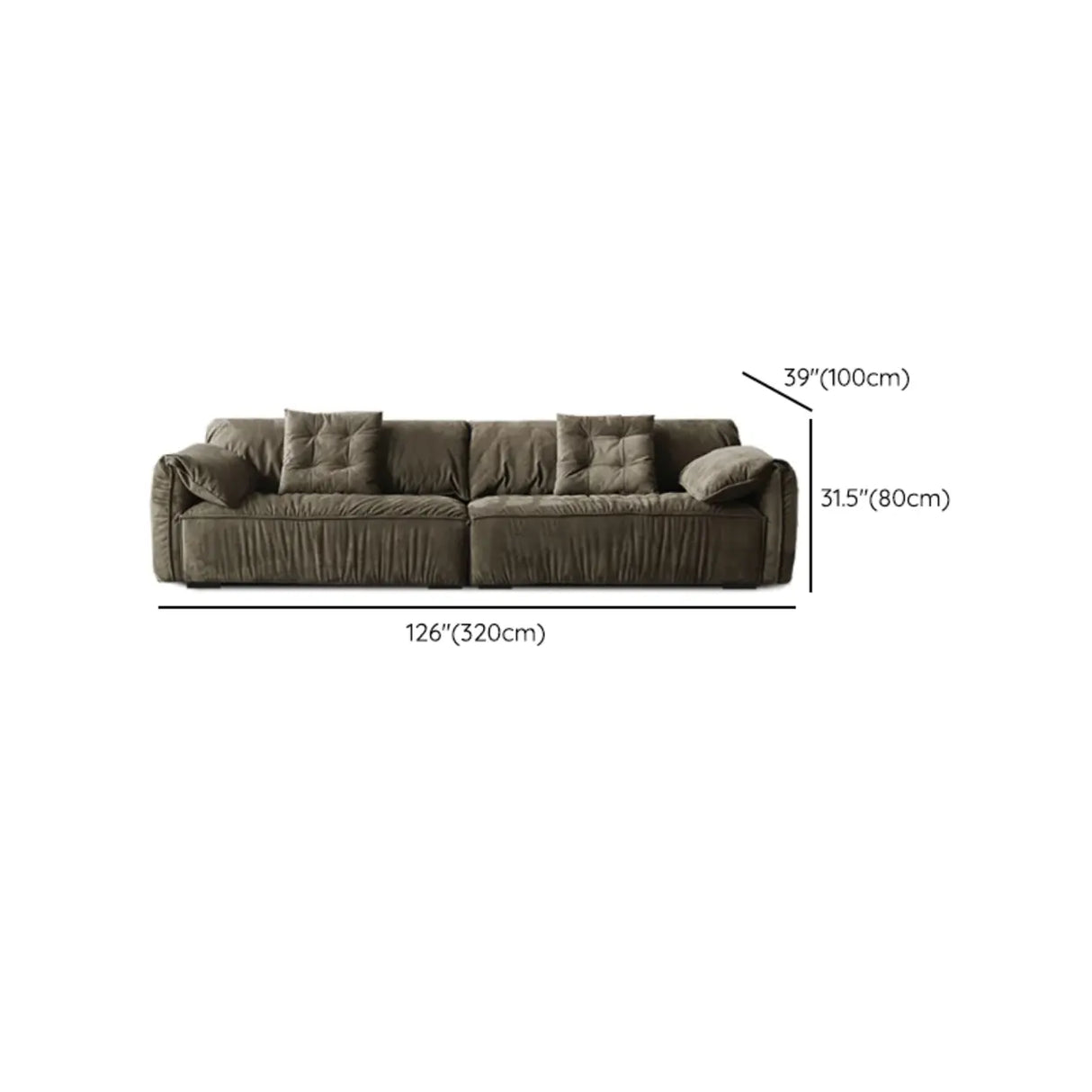 Adjustable Armrest Height Abrasive Cloth Pillow Sofa Image - 20