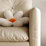 Adjustable Armrest Height Beige Cotton Linen Sleeper Image - 12