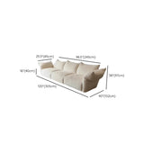 Adjustable Armrest Height Chenille Flared Arm Sofa Image - 15