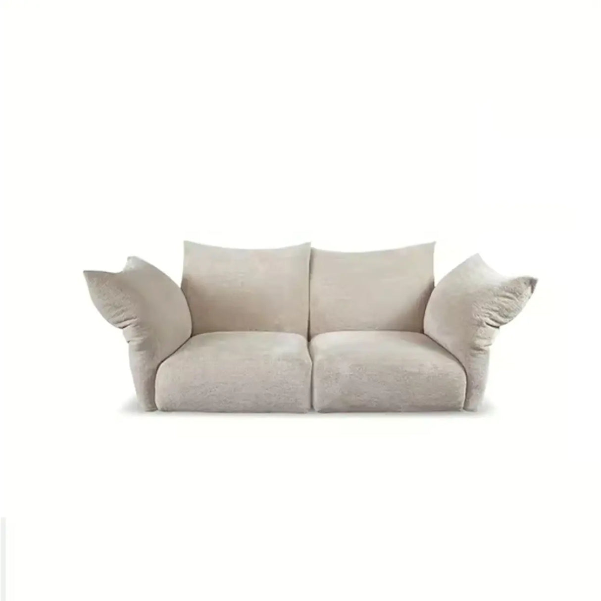 Adjustable Armrest Height Chenille Flared Arm Sofa Image - 2