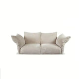 Adjustable Armrest Height Chenille Flared Arm Sofa Image - 2