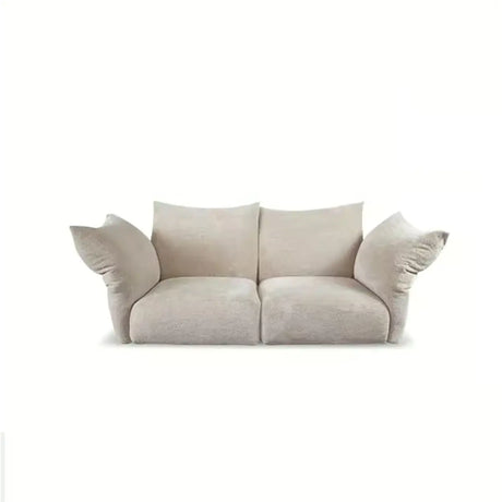 Adjustable Armrest Height Chenille Flared Arm Sofa Image - 2