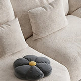 Adjustable Armrest Height Chenille Flared Arm Sofa Image - 8